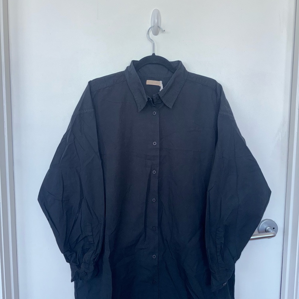Jesse Kamm Black Shirt Dress - Picture 2 of 6